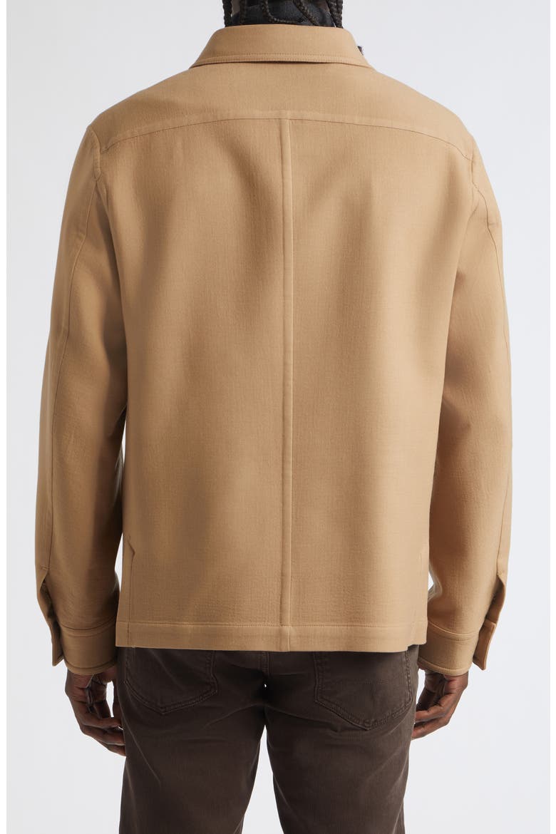 Double Splittable Virgin Wool & Silk Overshirt, Alternate, color, EAS GOLDEN BROWN