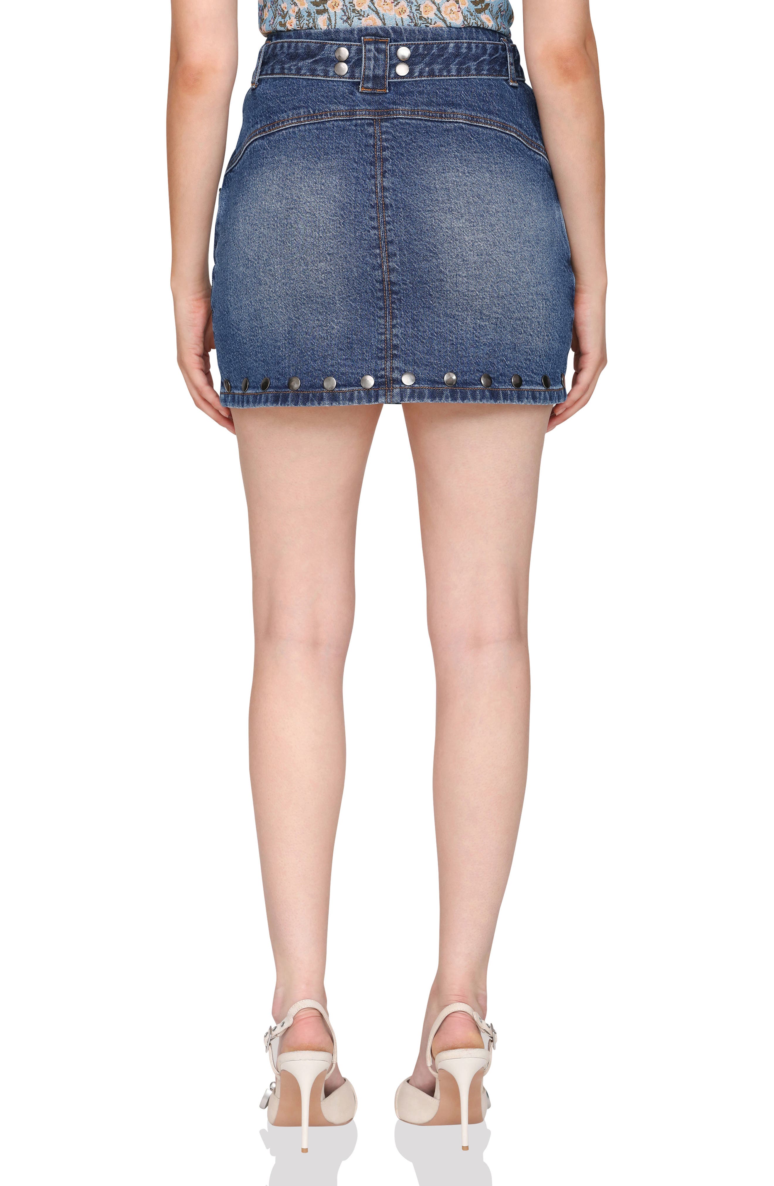 Belted Stud Miniskirt - image 2