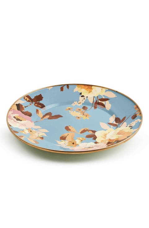 Wild Rose Slate Enameled Steel Dinner Plate