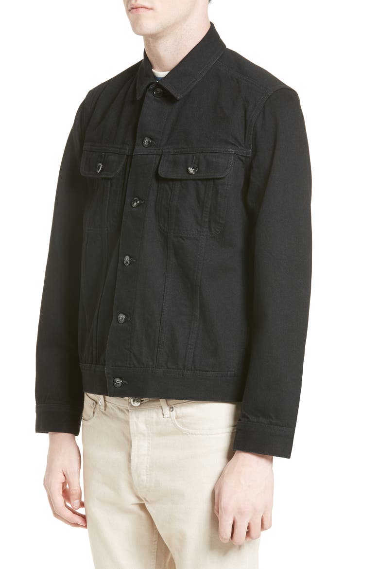 Veste Benjamin Denim Jacket, Alternate, color, BLACK