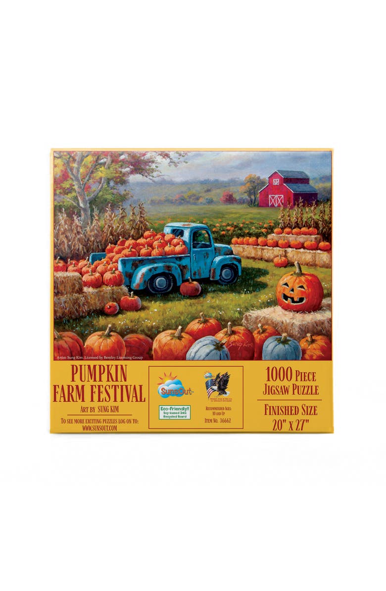 Sunsout Pumpkin Farm Festival 1000 piece Jigsaw Puzzle for Adults, Alternate, color, Multicolor