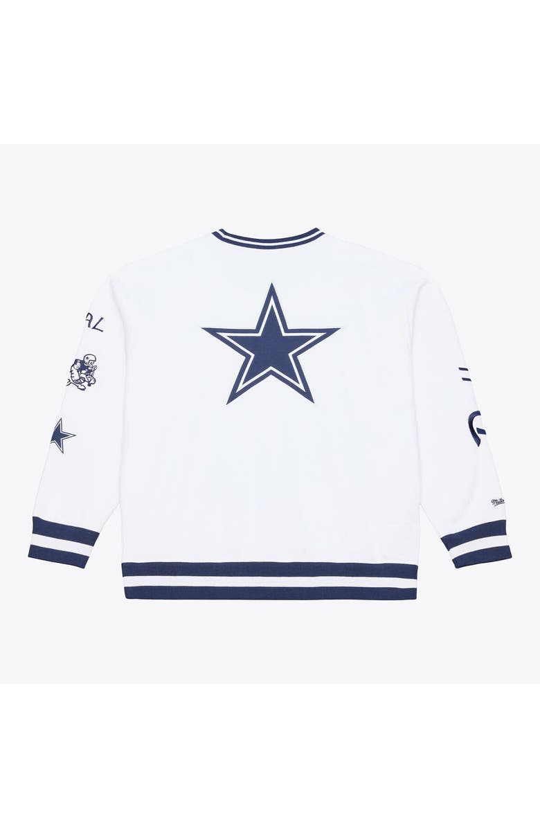 Mitchell & Ness Men's Mitchell & Ness White Dallas Cowboys White Out Fleece Sweatshirt, Alternate, color, White