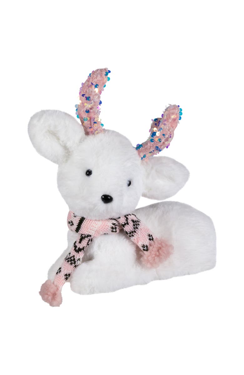 Northlight Sequined Baby Reindeer Calf Christmas Figurine - 10.5", Alternate, color, White