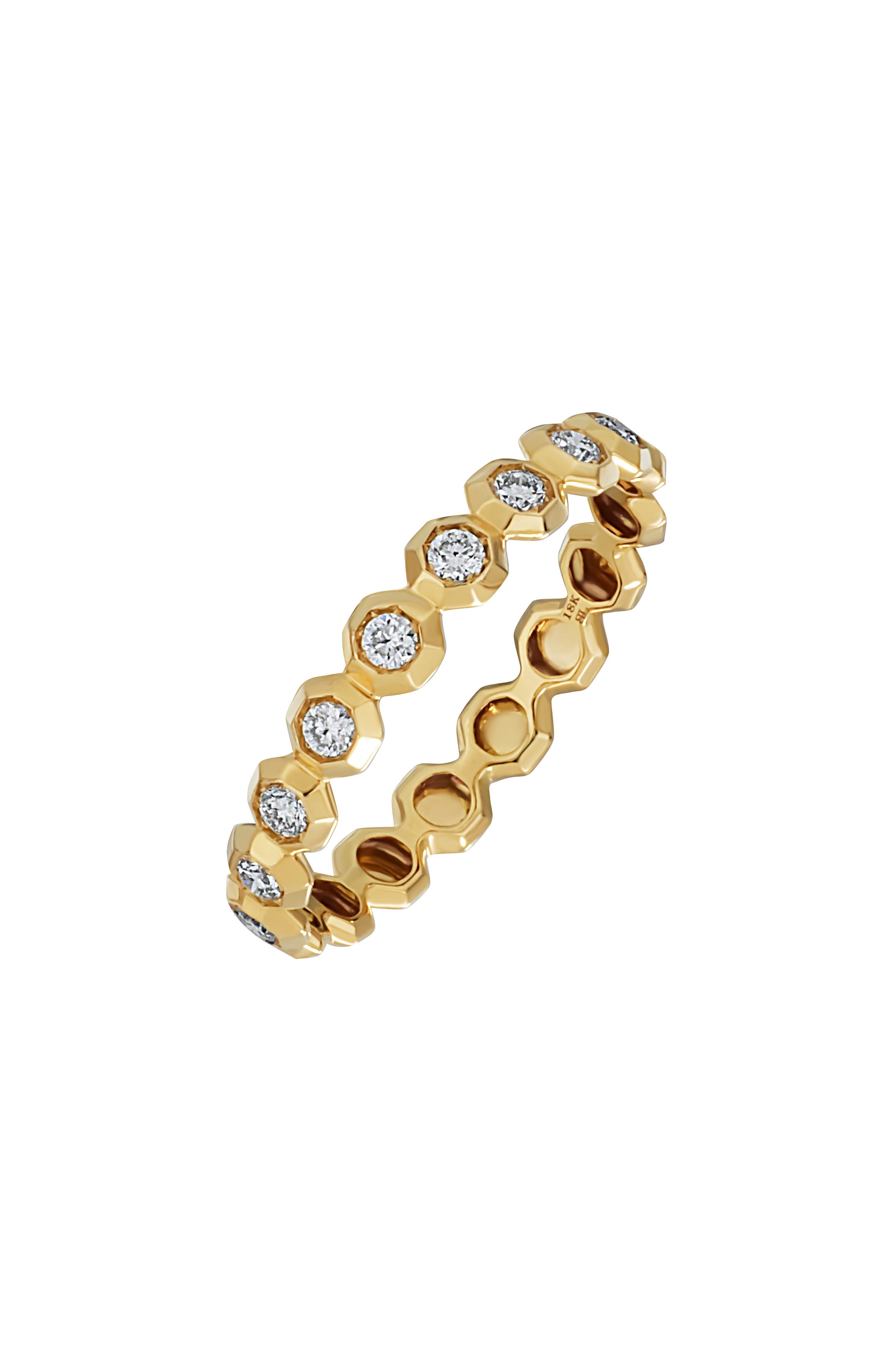 Bony Levy 18K Gold Monaco Diamond Bezel Stackable Ring - 0.22 ctw ...