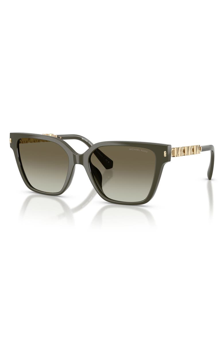 Michael Kors Piedmont 56mm Square Sunglasses, Alternate, color, Olive / Green