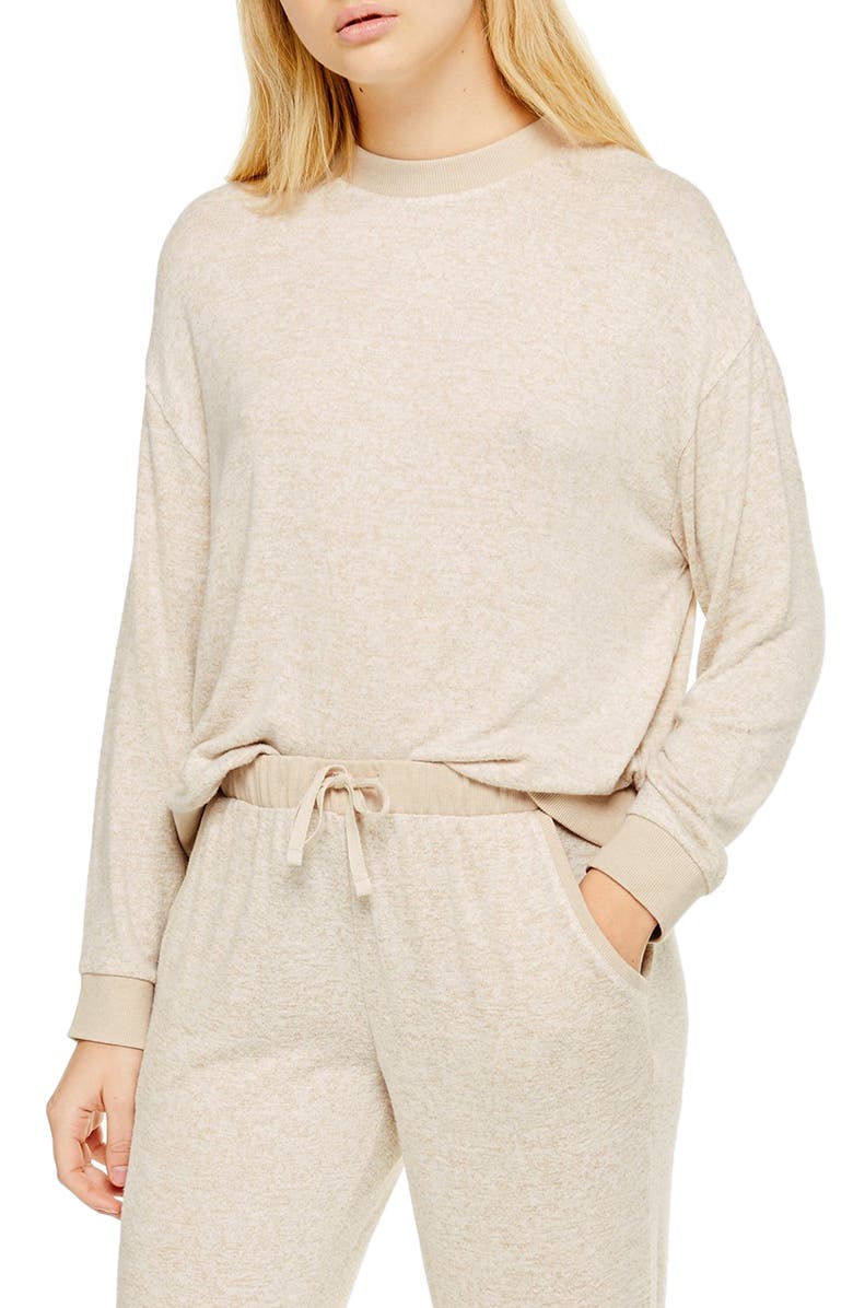 Topshop Supersoft Sweatshirt, Main, color,