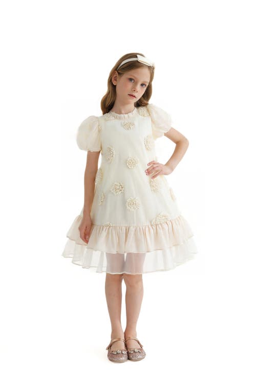 Sweet Cactus Floral Granada Dress In Neutral