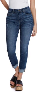 HINT OF BLU Cuffed Crop Skinny Jeans