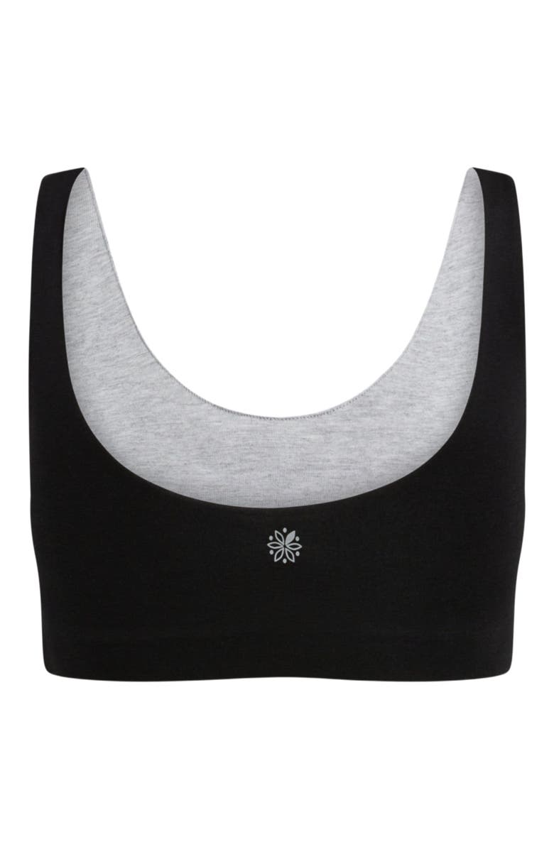 Bleuet Aster Reversible Girls Tank Bra, Alternate, color, Black-Grey
