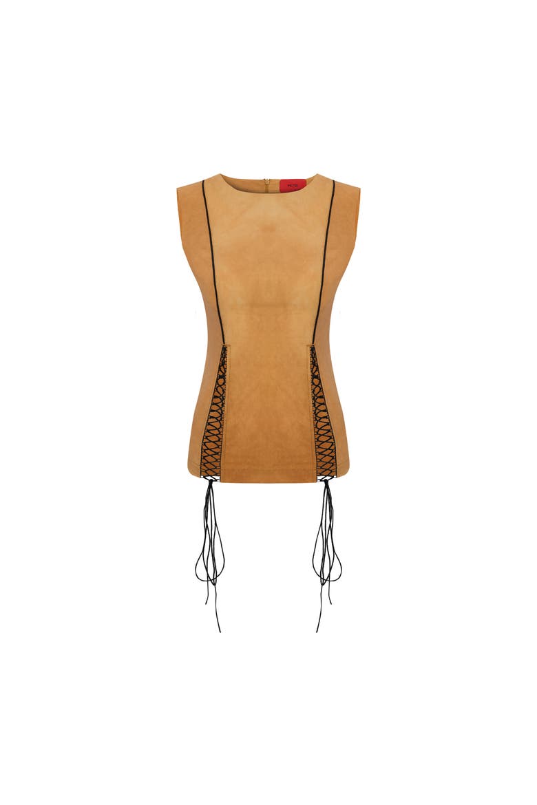 Cotton Top With Slit Detail, Main, color, ORANGE