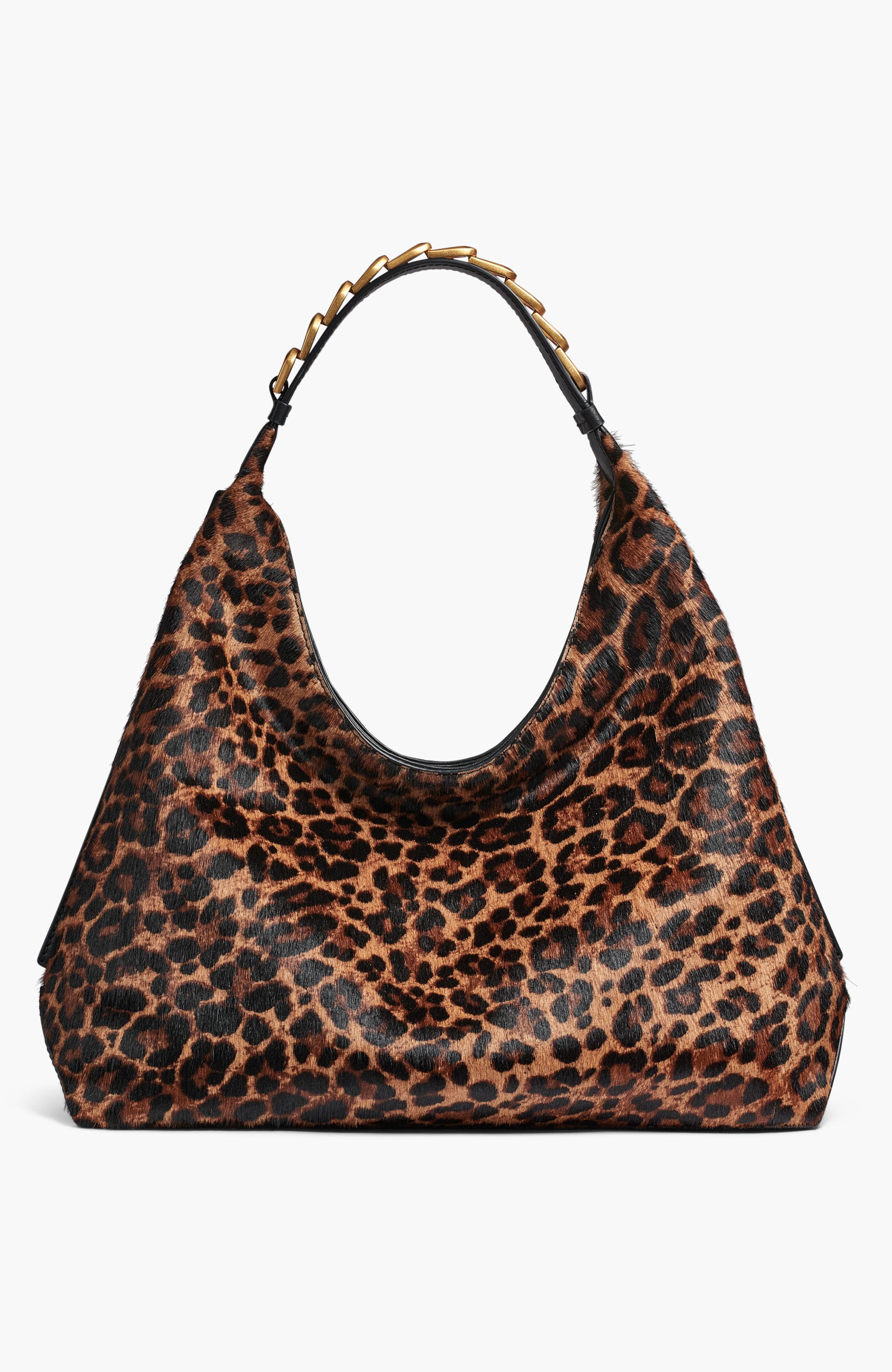 Donna Karan New York Belmore Leopard Small Shoulder, Alternate, color, 