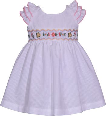 Kids' Strawberry Smocked Gingham Dress