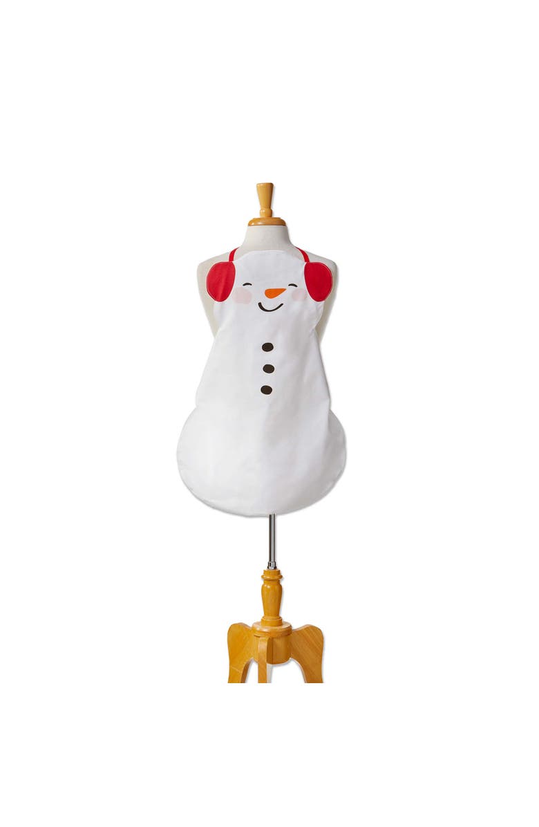 tag Snowman Kids Apron Christmas Kitchen Cooking White Multi, Main, color, White