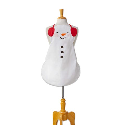 Snowman Kids Apron Christmas Kitchen Cooking White Multi
