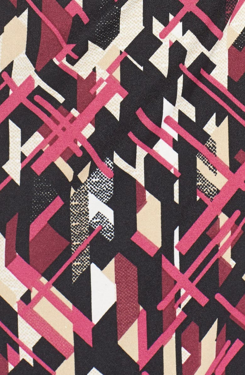 Ellen Tracy Print Jersey Faux Wrap Sheath Dress, Alternate, color, 