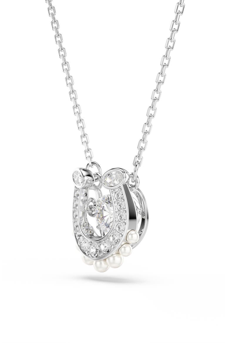 Symbolica Pendant Necklace, Alternate, color, SILVER/ WHITE