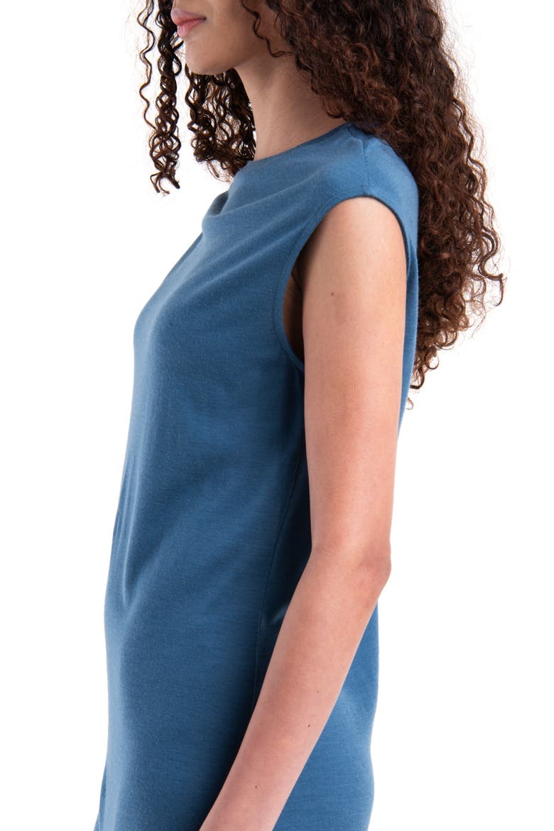Granary Cap Sleeve Merino Wool T-Shirt Dress, Alternate, color, DAWN