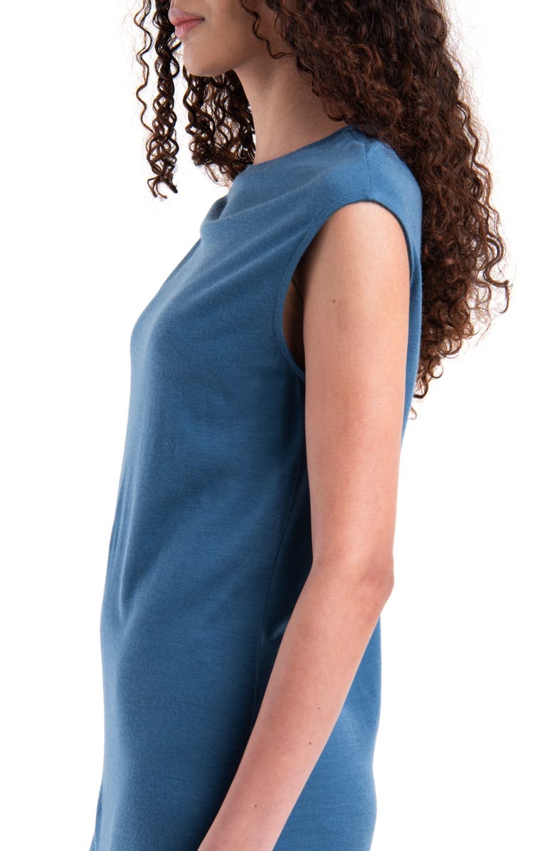 Icebreaker Granary Cap Sleeve Merino Wool T-Shirt Dress, Alternate, color, Dawn