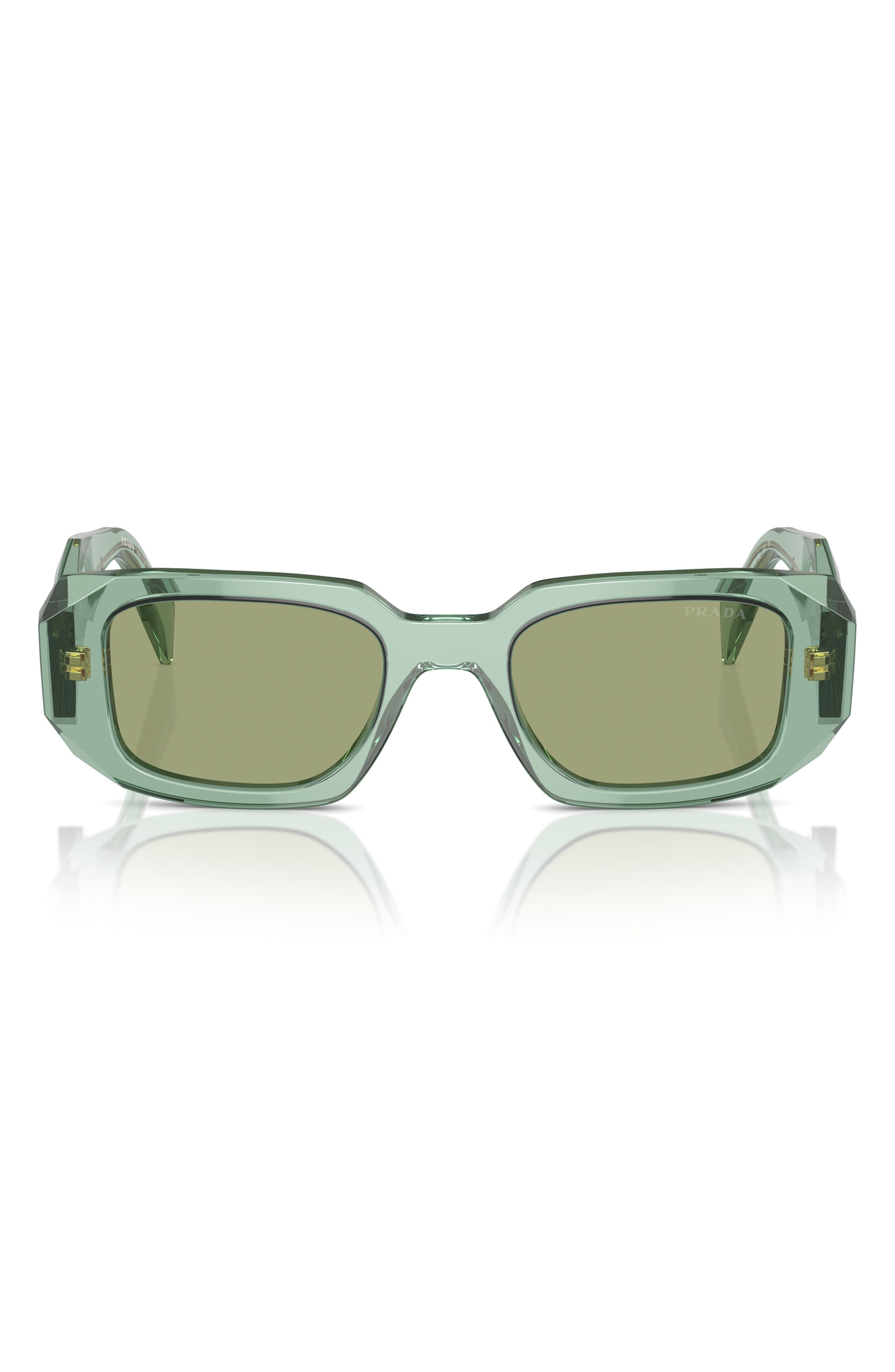 Prada 49mm Small Rectangular Sunglasses