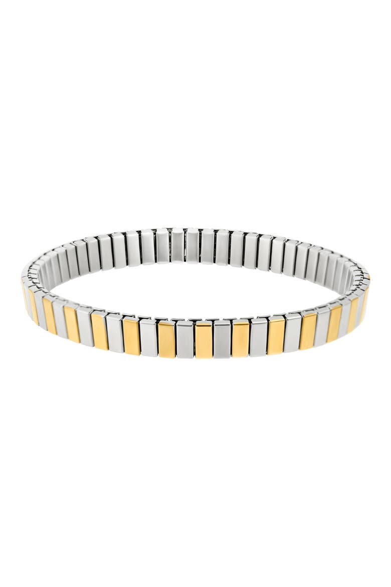 Two-Tone Stretch Bracelet, Main, color, SILVER
