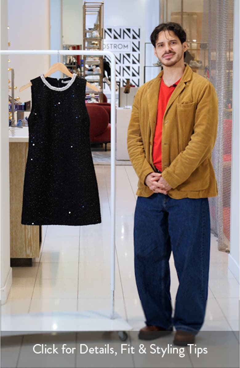 Coley Sequin Tweed A-Line Minidress, sales video thumbnail