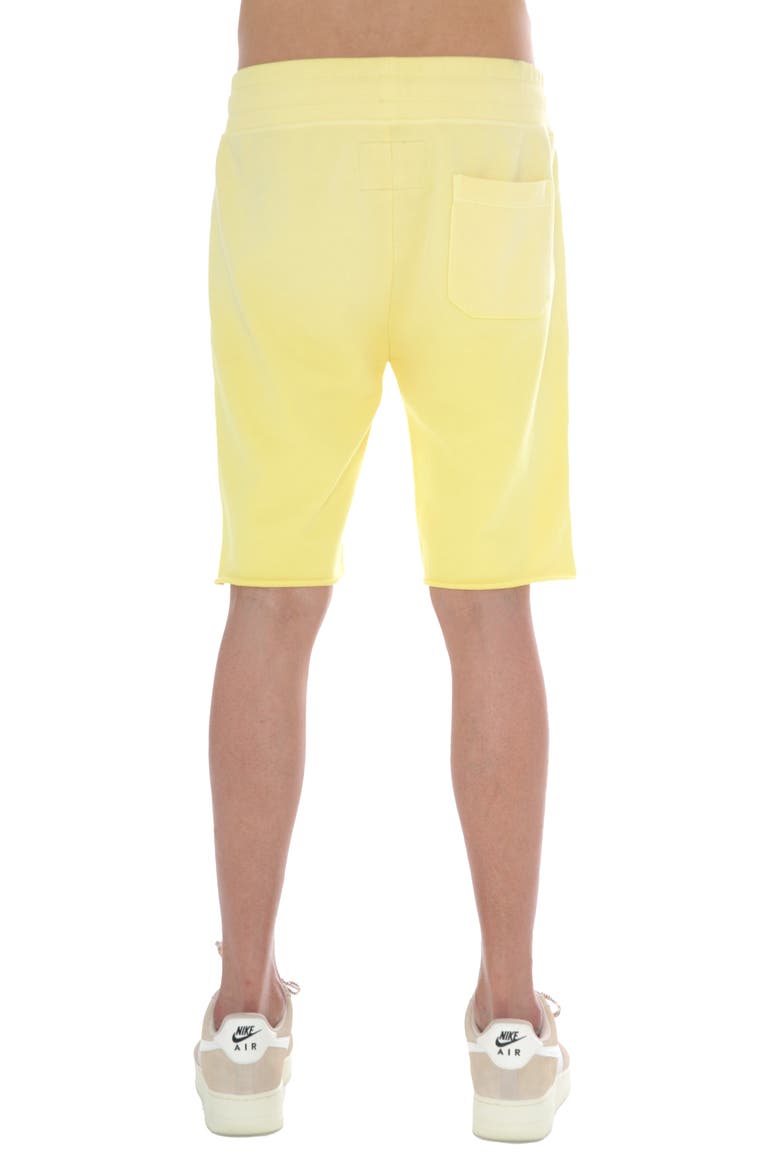 Cutoff Ombré Sweat Shorts, Alternate, color, VINTAGE YELLOW