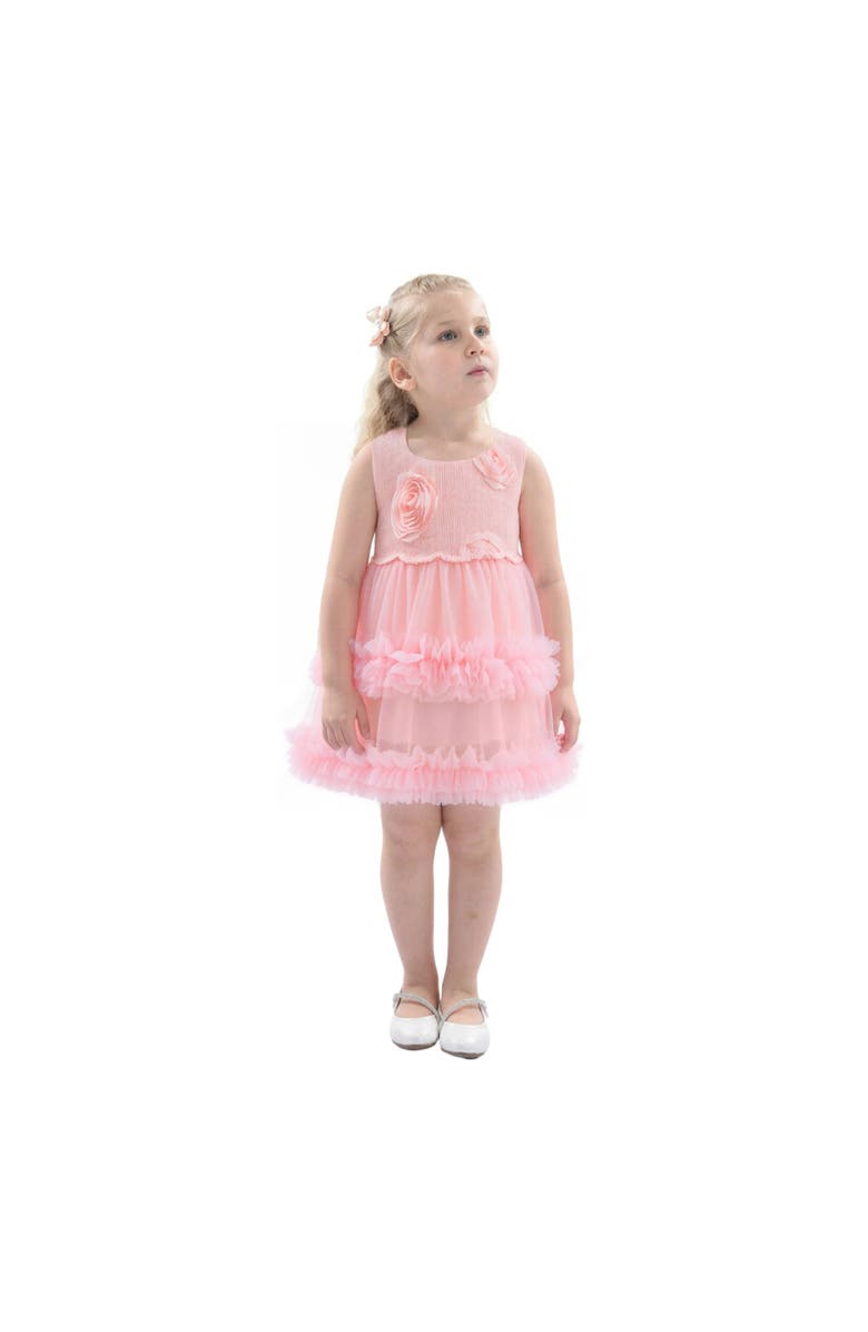 Tulleen Flower Layered Tulle Dress, Main, color, Pink