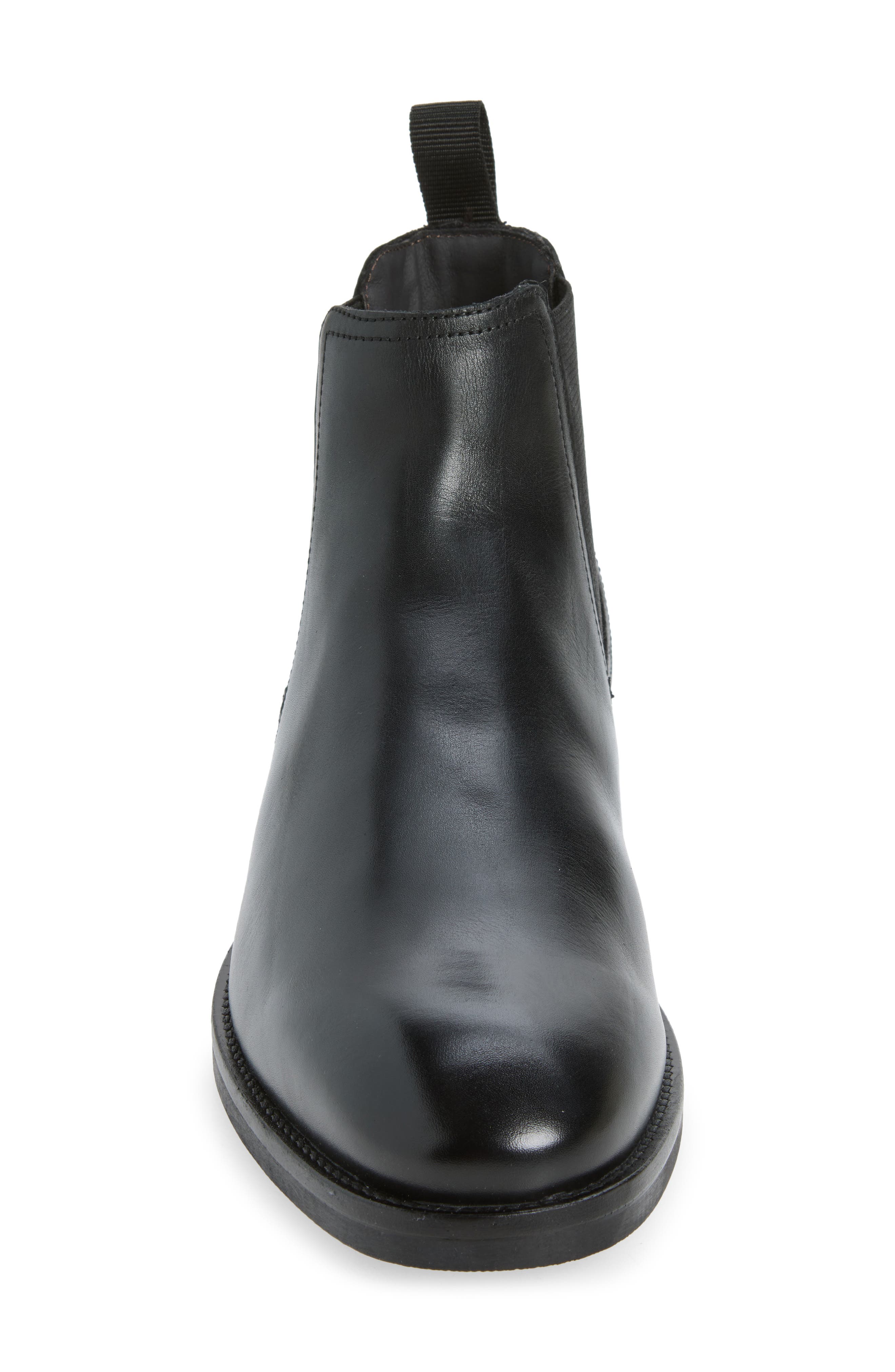 Morgan Leather Chelsea Boot, Alternate, color, BLACK
