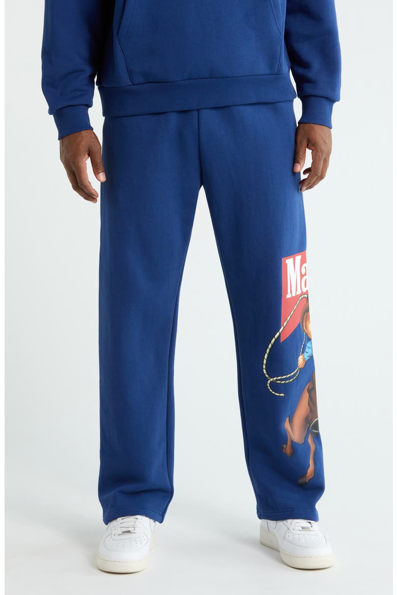 Cowboy Bear Cotton Joggers, Main, color, NAVY