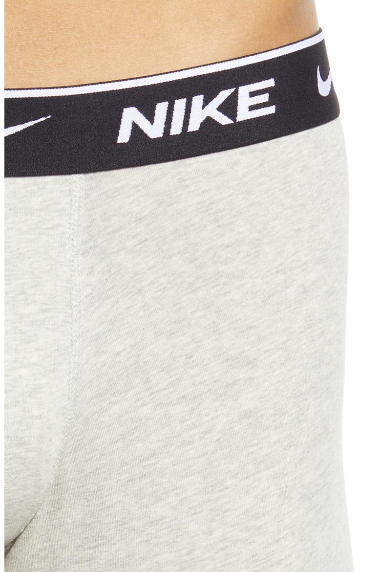 Dri-FIT Essential Assorted 3-Pack Stretch Cotton Boxer Briefs, Alternate, color, BLACK/ GYM RED/ GREY