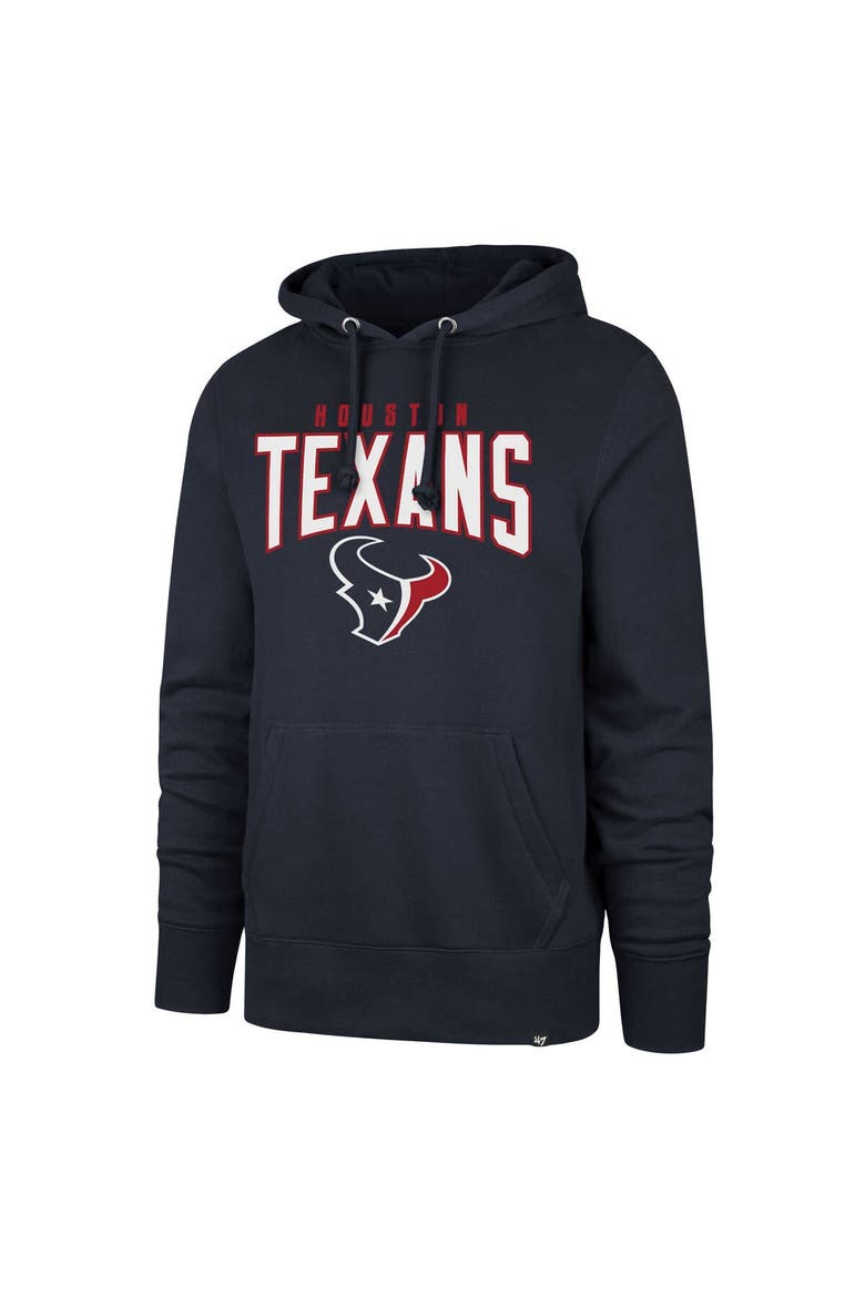 Men's '47 Navy Houston Texans Headline Pullover Hoodie, Alternate, color, Navy