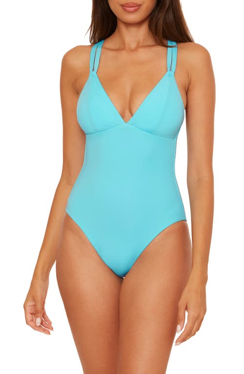 Becca Reversible One-piece Swimsuit In Blue