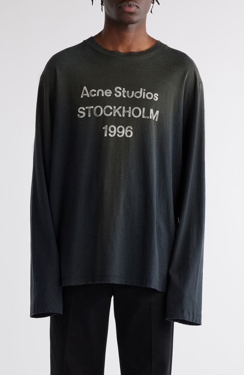 Acne Studios Edden 1996 Distressed Logo Graphic T-Shirt, Main, color, 