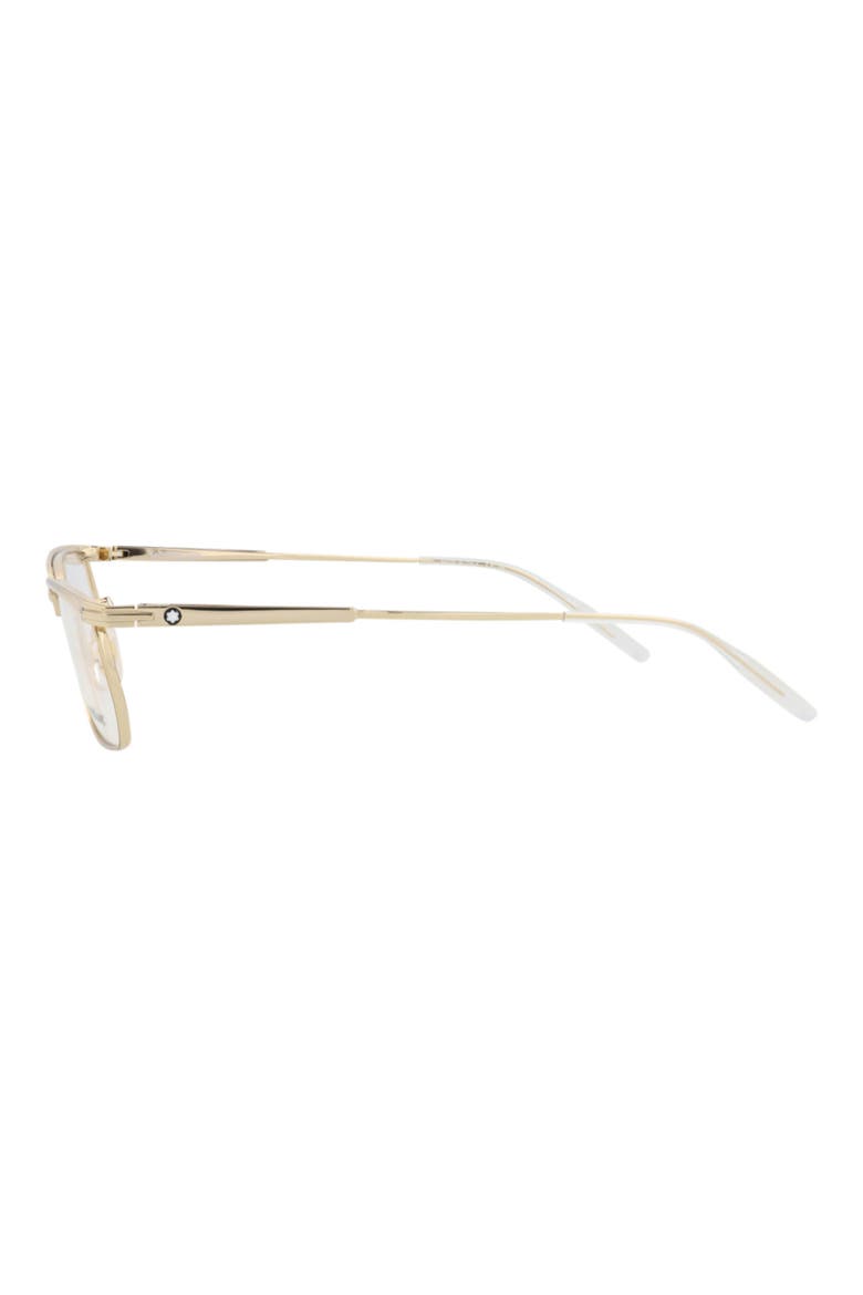 54mm Square Optical Glasses, Alternate, color, GOLD TRANSPARENT
