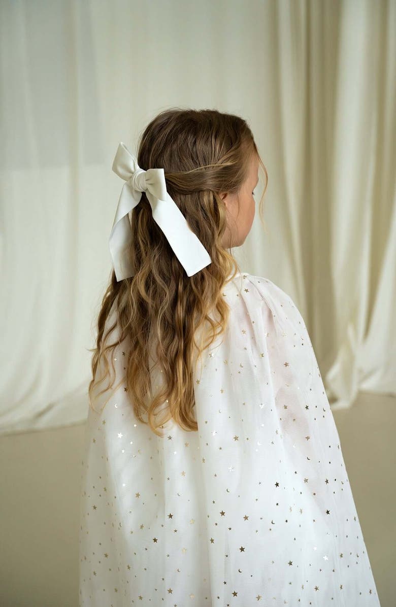 Mini Celebrities To Moon Cape, Alternate, color, Sparkle White