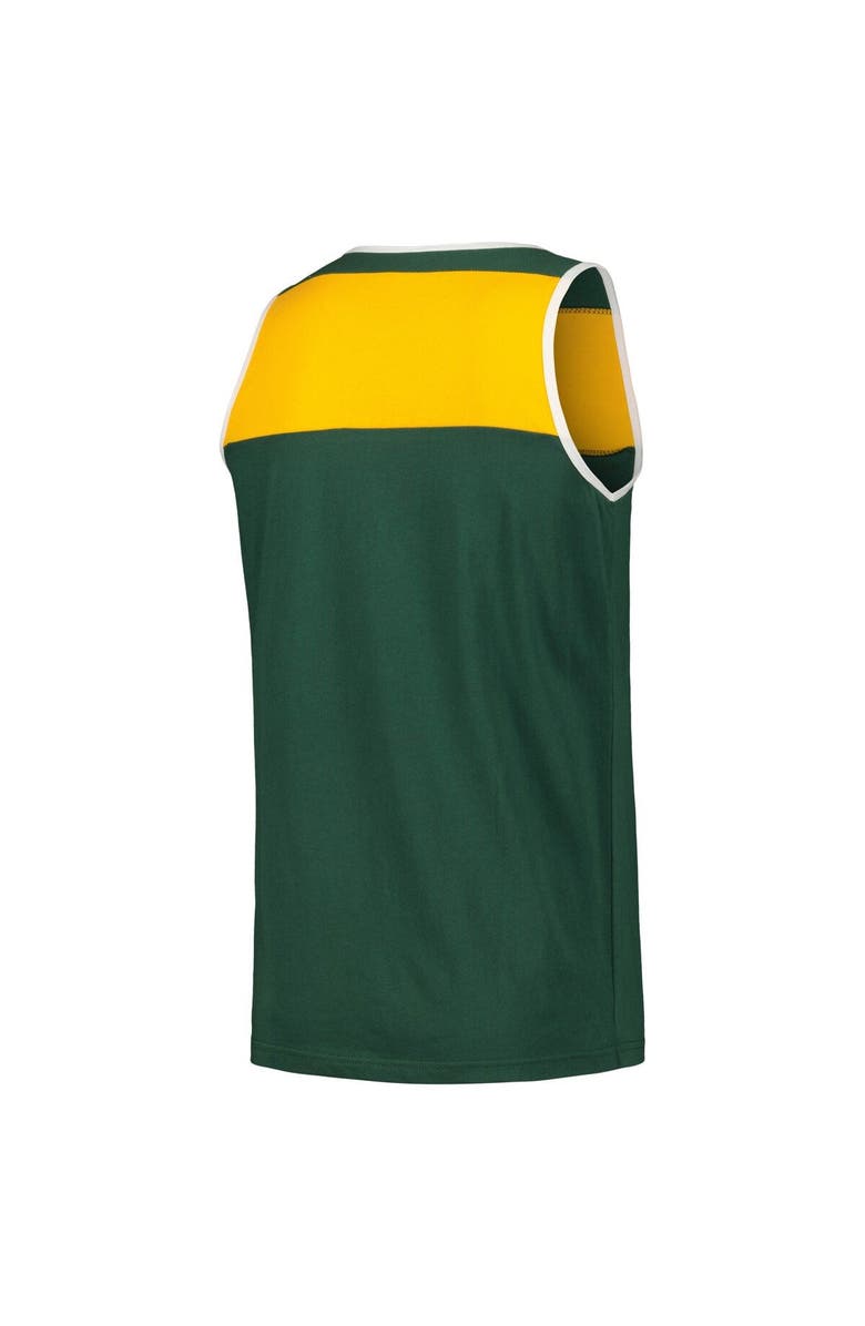 Mitchell & Ness Men's Mitchell & Ness Green/Gold Green Bay Packers Heritage Colorblock Tank Top, Alternate, color, Green