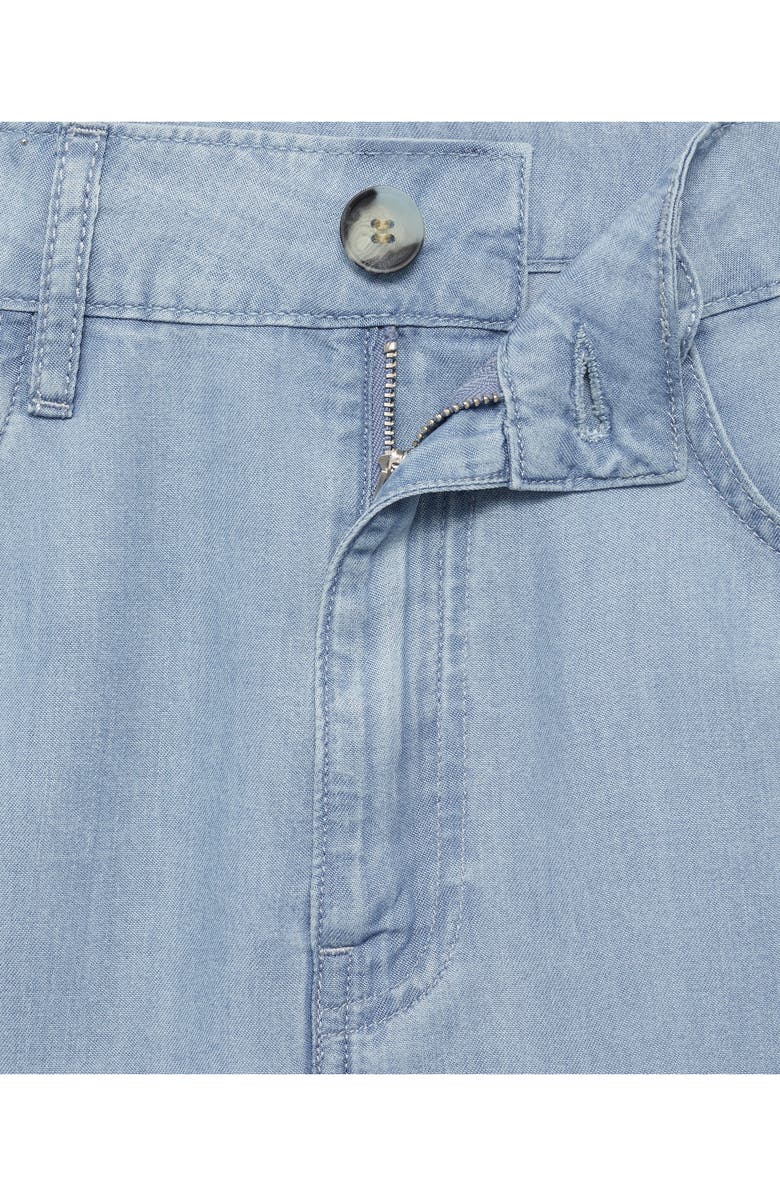 MANGO Maddy High Waist Bermuda Denim Shorts, Alternate, color, Medium Blue