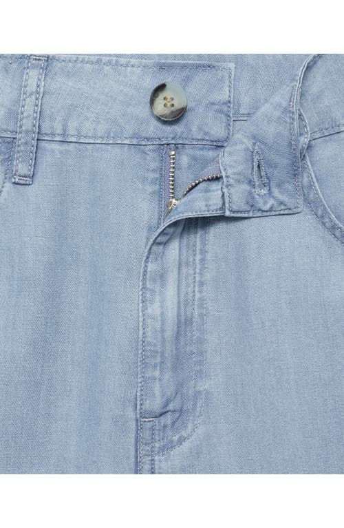 Mango Maddy High Waist Bermuda Denim Shorts In Blue