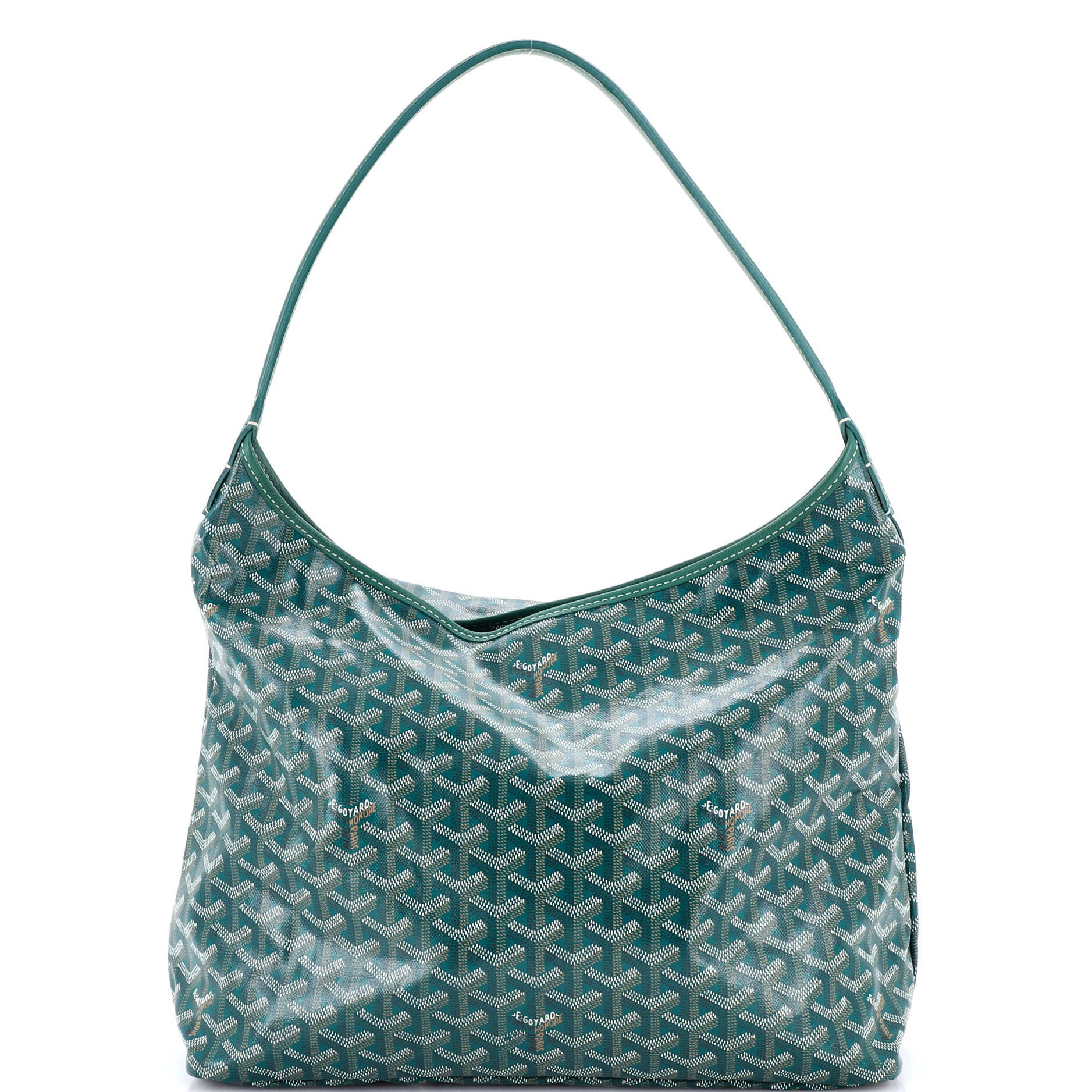 Pre-Owned Goyard Boheme Hobo Coated Canvas, Main, color, Green