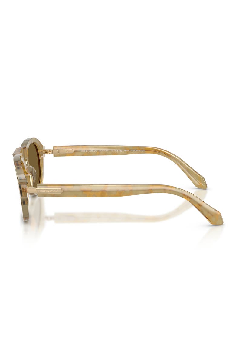49mm Pillow Sunglasses, Alternate, color, YELLOW HAVANA / DARK BROWN