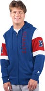 STARTER Men's Starter Royal New York Giants Extreme Vintage Logo Full-Zip Hoodie