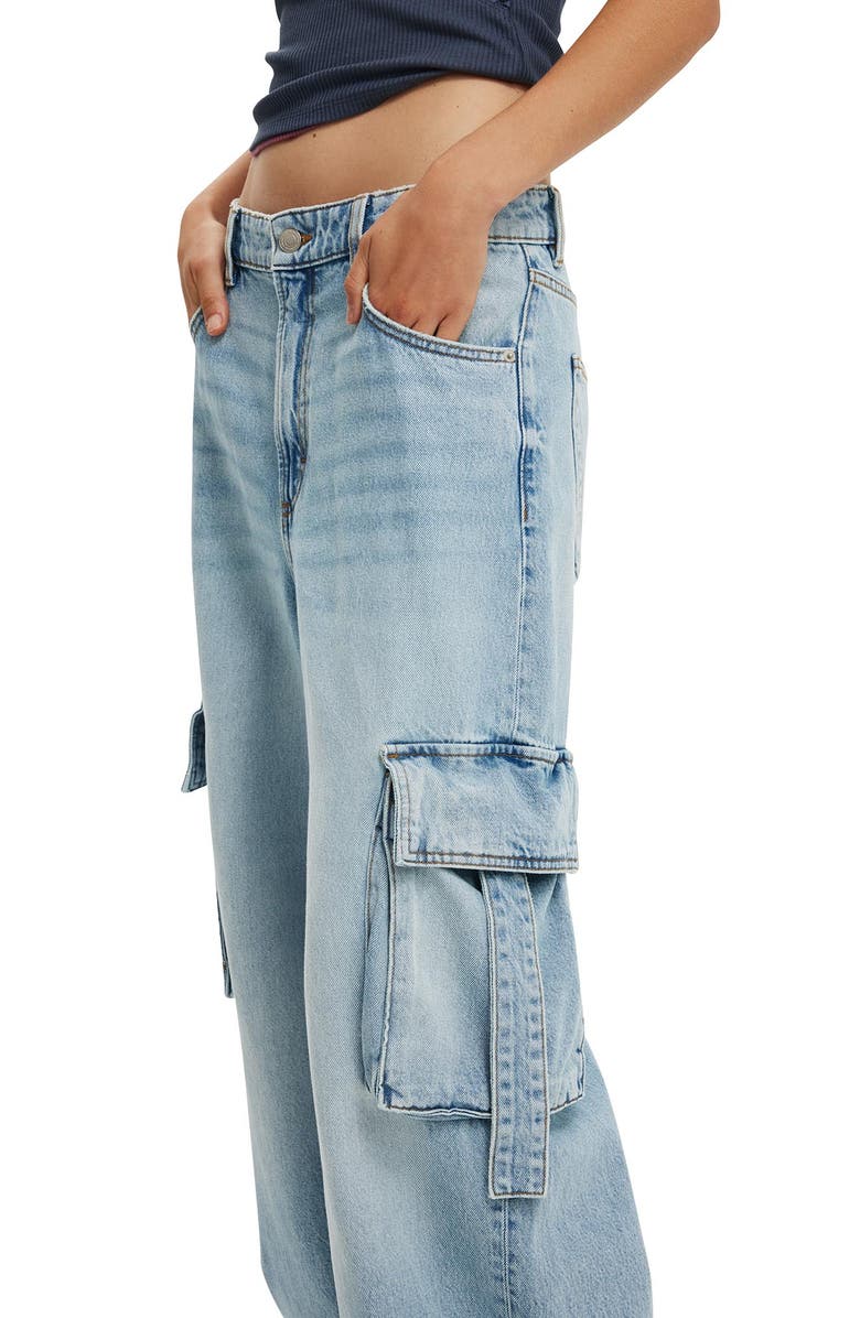 Cotton On Women's Boyfriend Super Baggy Jean, Alternate, color, Cargo Remi Blue