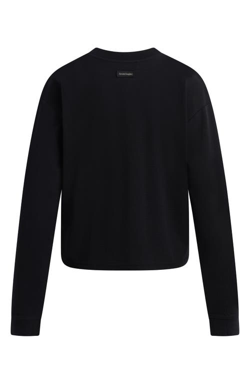 Favorite Daughter The Everyday Long Sleeve Cotton T-shirt In Black