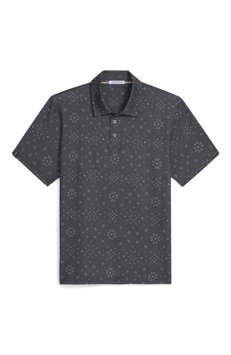 ASHWORTH GOLF Western Polo, Alternate, color, Asphalt
