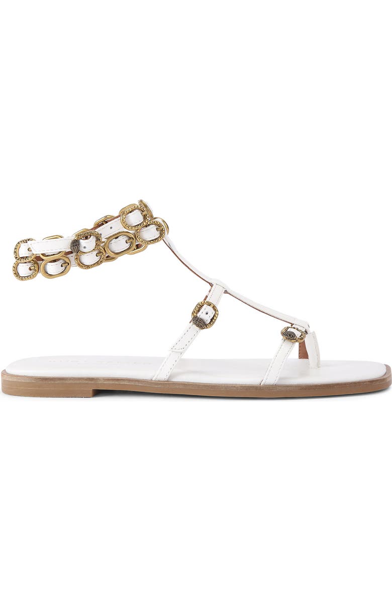 Kurt Geiger London Regent Buckle Embellished Gladiator Sandal, Main, color,