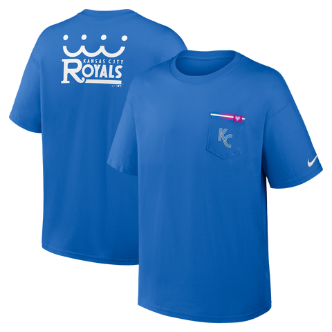 Men's Nike Royal Kansas City Royals City Connect Max90 Pocket T-Shirt