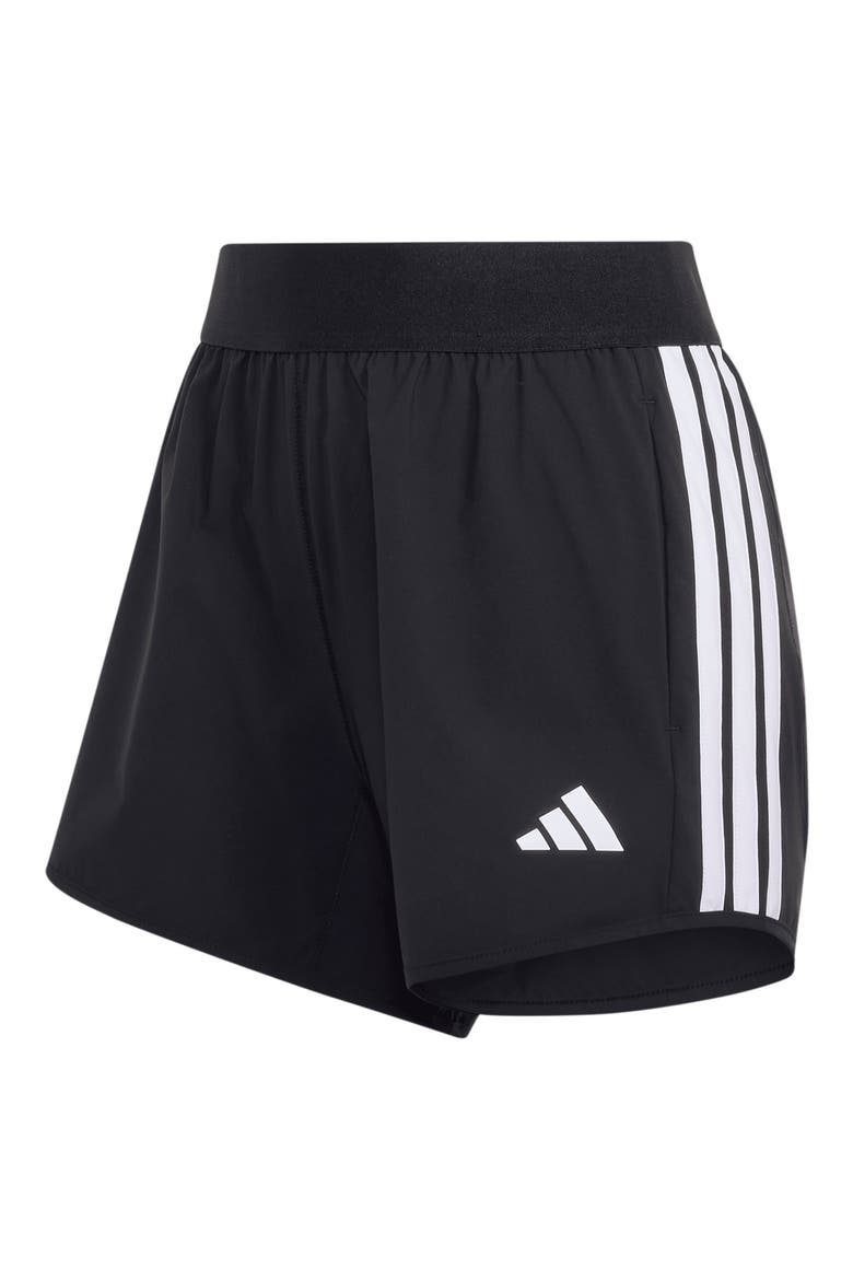 Pacer 3-Stripes Performance Shorts, Alternate, color, BLACK/ WHITE
