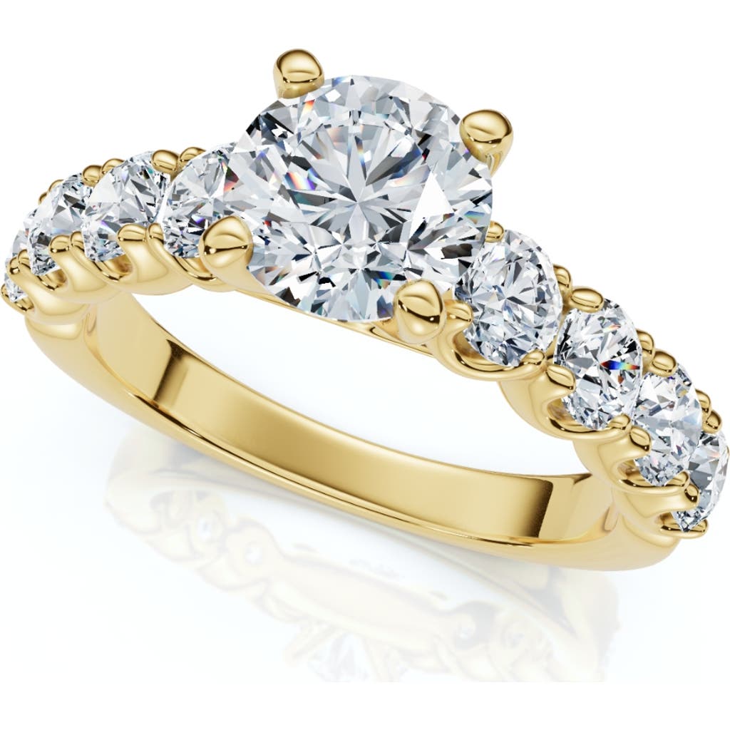 Bliss Diamond Certified 3ct Diamond Engagement Ring 14k Gold Lab Grown In 14k Yellow Gold