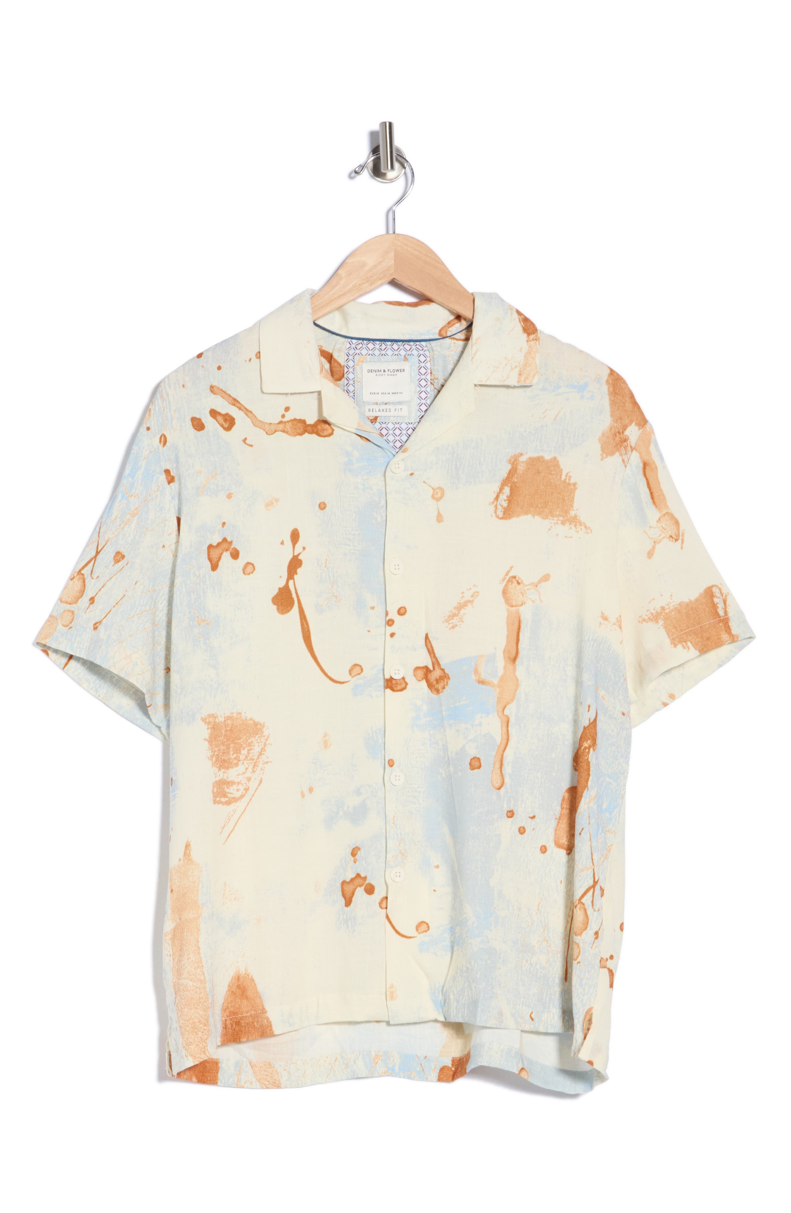 DENIM AND FLOWER Splatter Button-Up Shirt