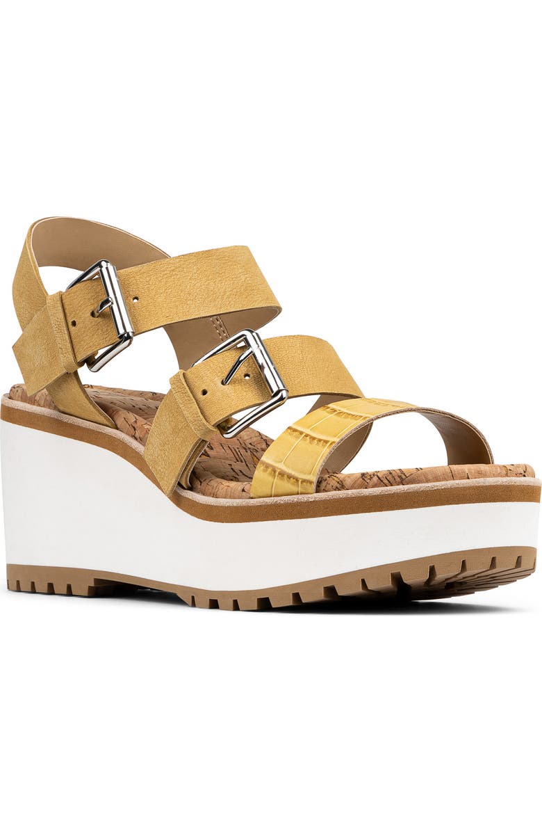 Donald Pliner Blerina Foam Wedge Sandal, Main, color, Honey